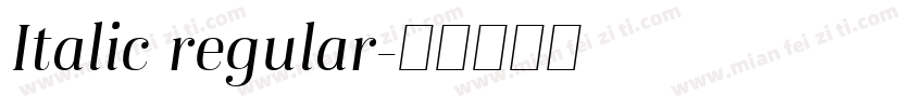Italic regular字体转换